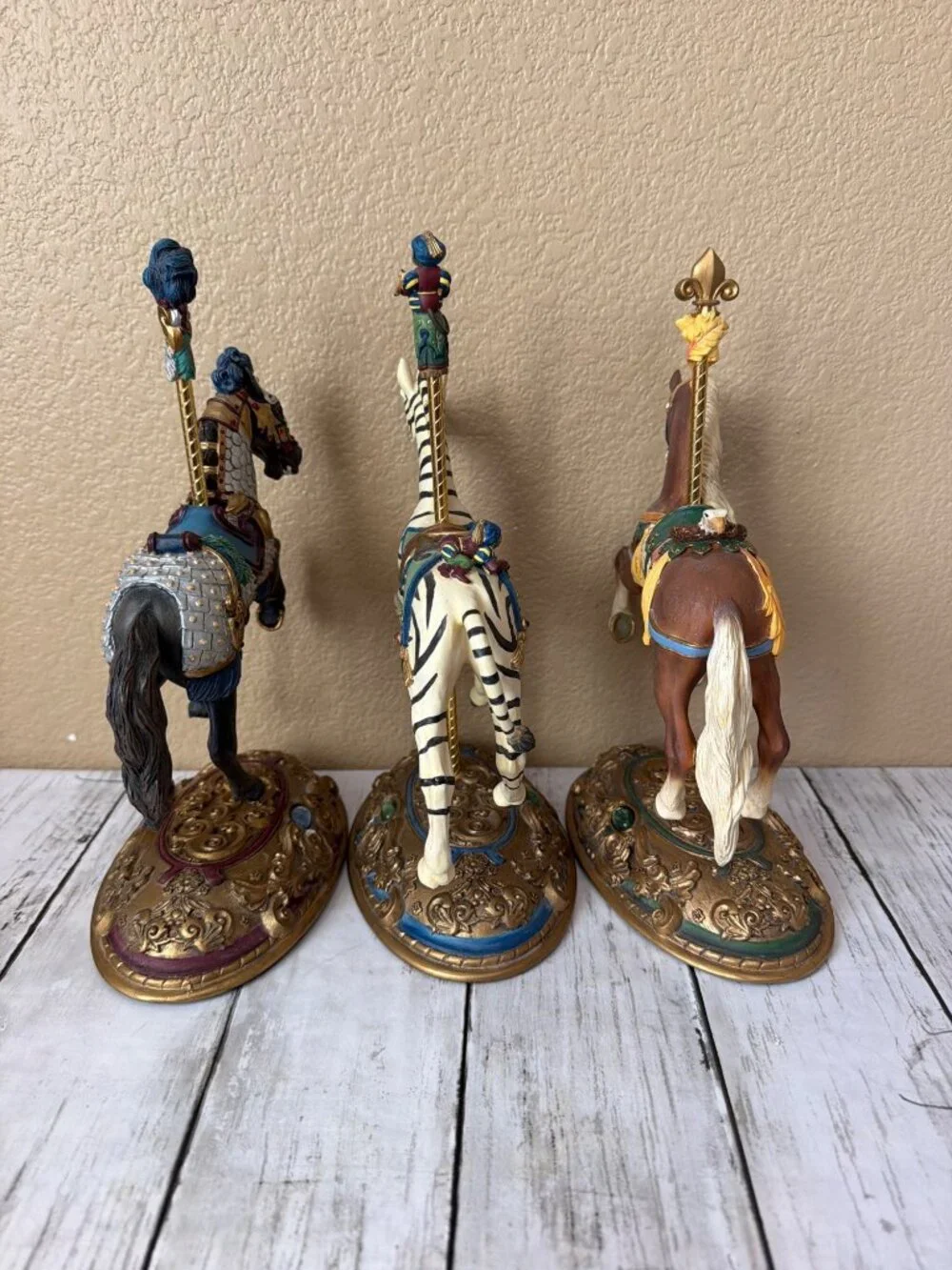 Set of 3 Willitts Carousel Classics Ann Dezendorf Ltd Ed Horse Zebra Eagle Back - Picture 5 of 16